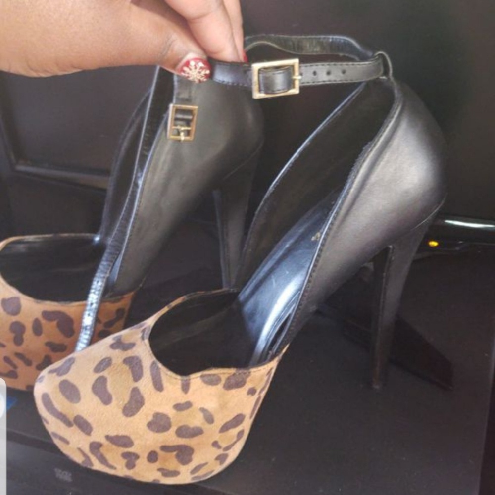 Leopard print heels